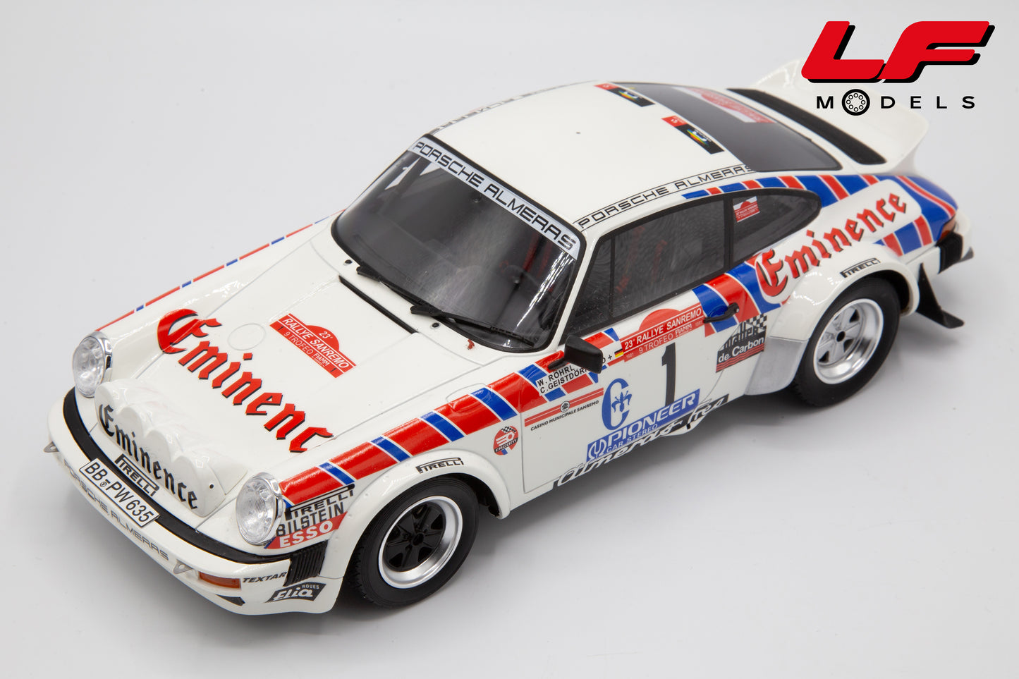 modellino porsche 911sc rally ottomobile 1:18 frontale