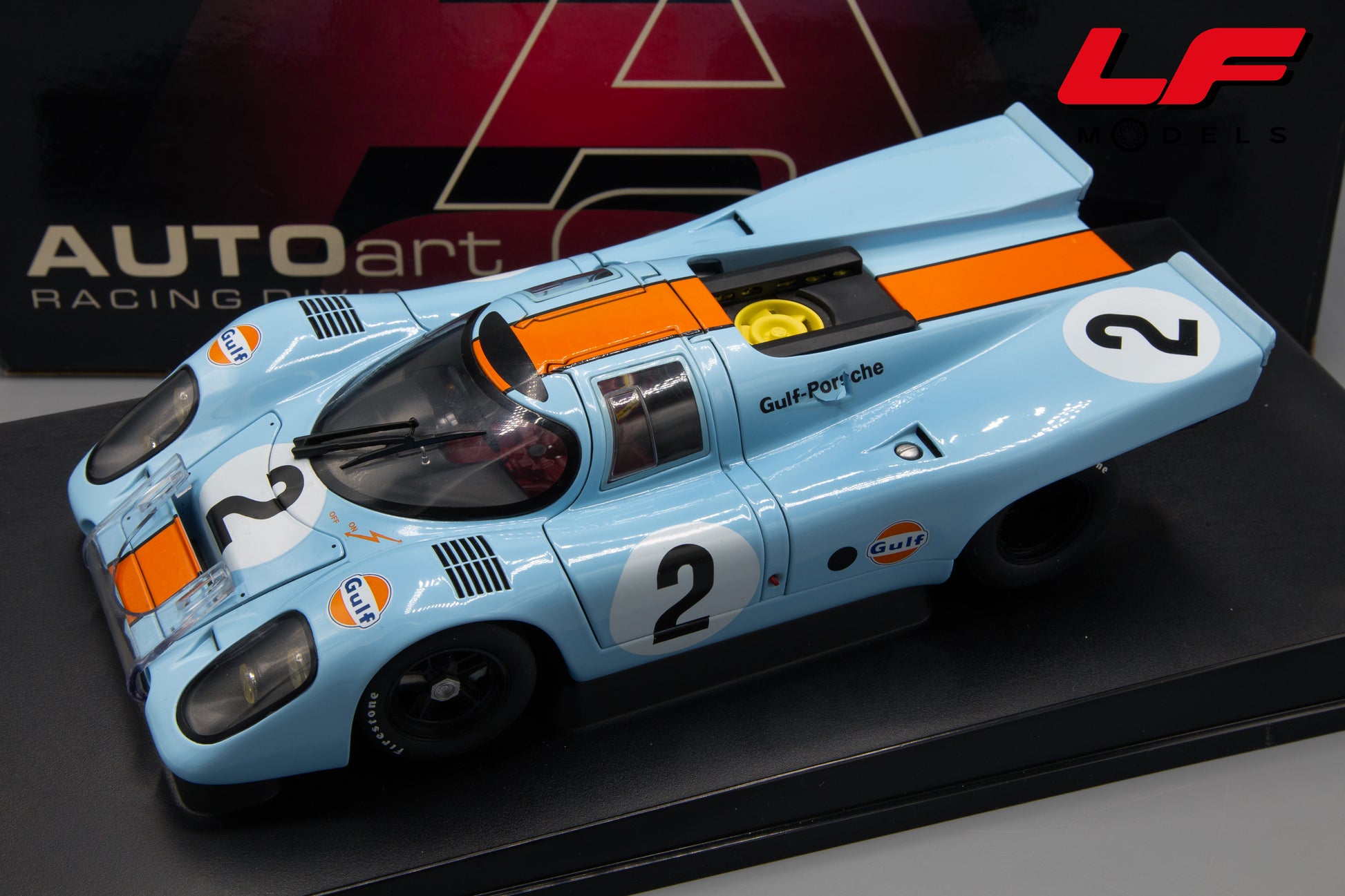 modellino porsche 917k daytona gulf autoart 1:18 frontale