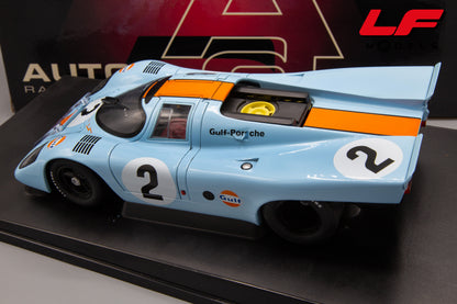 modellino porsche 917k daytona gulf autoart 1:18 posteriore