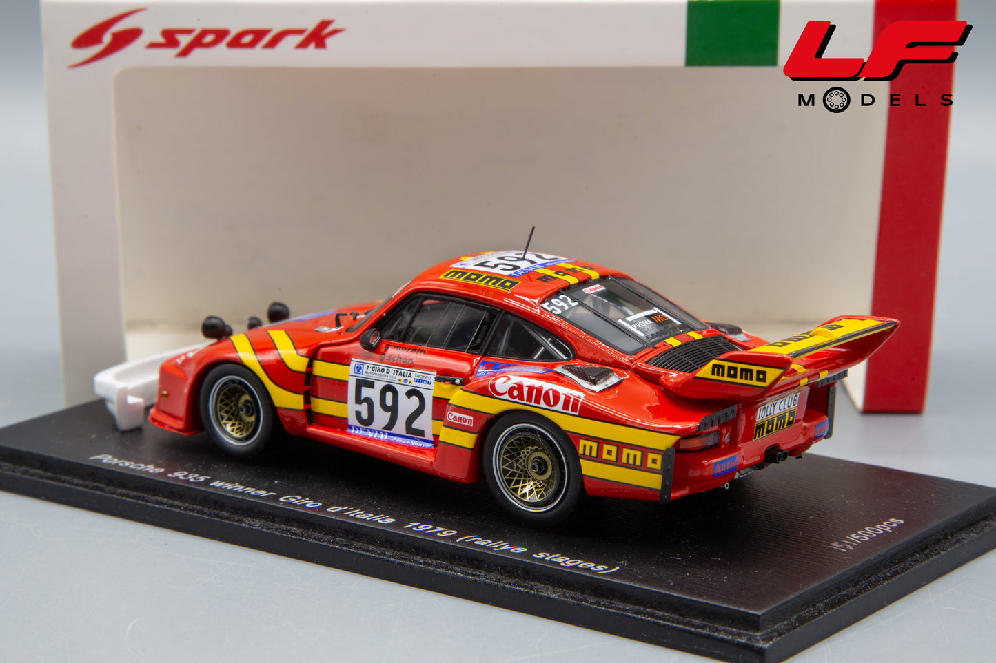 modellino porsche 935 spark 1:43 posteriore