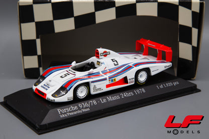modellino porsche 936/78 le mans minichamps 1:43 frontale