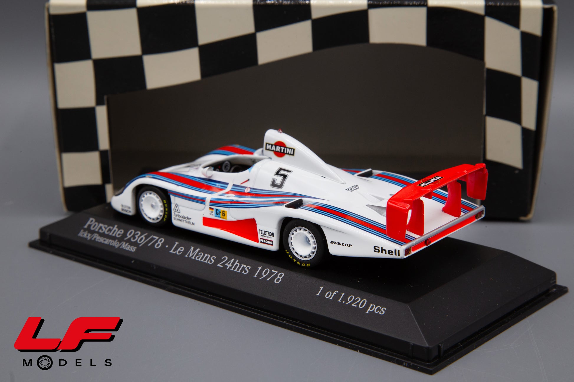 modellino porsche 936/78 le mans minichamps 1:43 posteriore