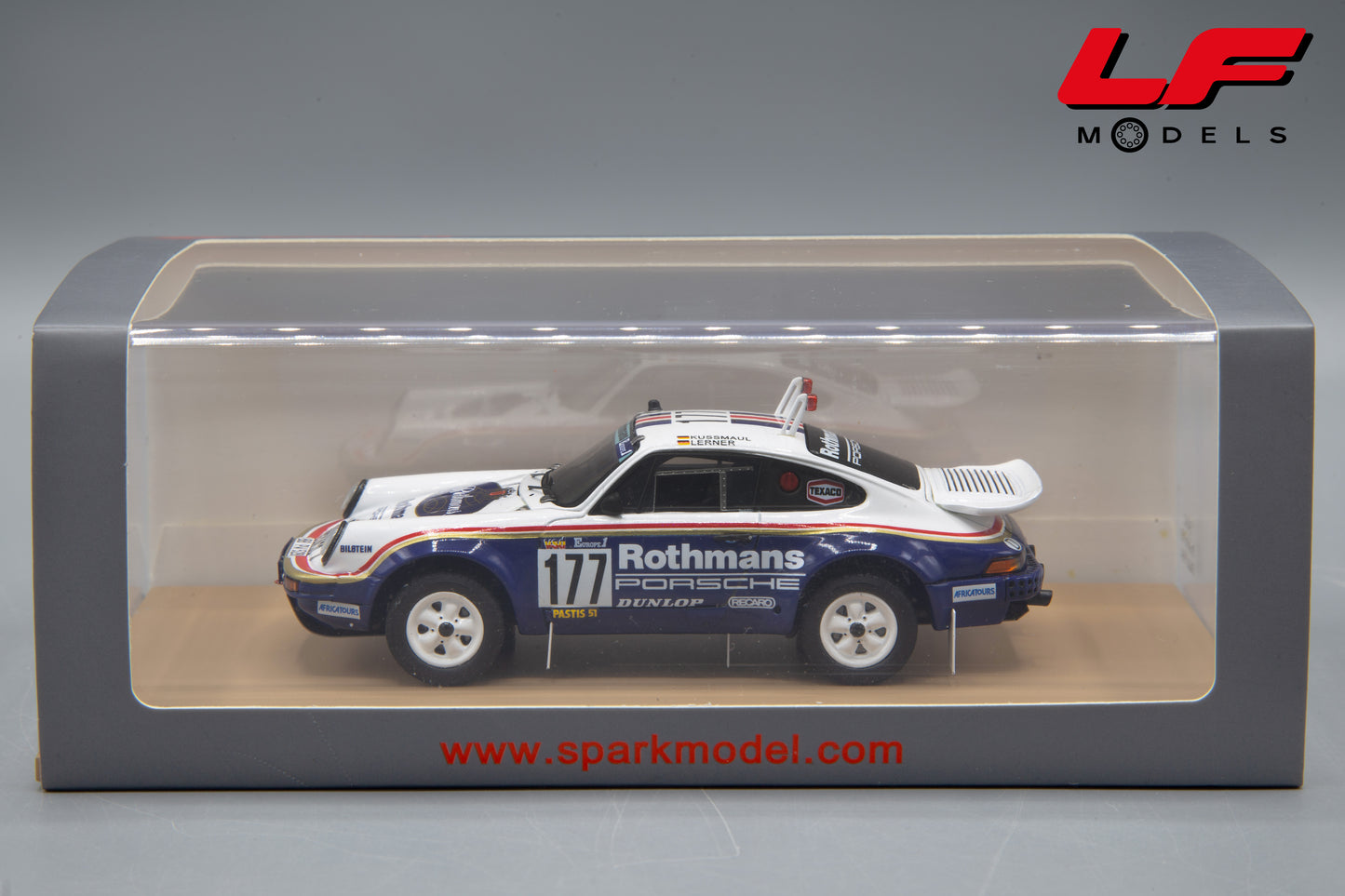 modellino porsche 953 dakar spark 1:43 scatola