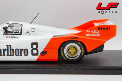 modellino porsche 956 1000km silverstone werk83 1:18 W18036003 vista laterale
