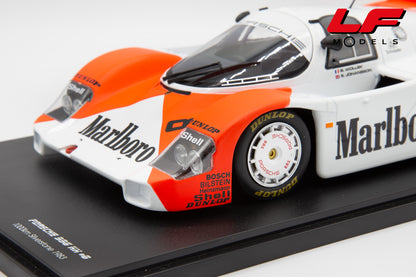 modellino porsche 956 1000km silverstone werk83 1:18 W18036003 vista frontale