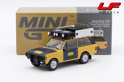 modellino range rover camel trophy mini gt 1:64 MGT01312-L vista frontale