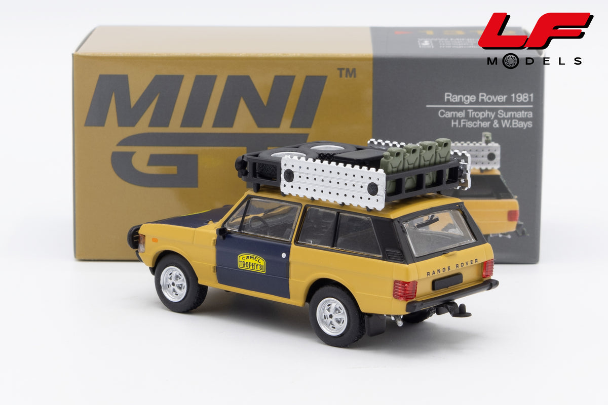 modellino range rover camel trophy mini gt 1:64 MGT01312-L vista posteriore