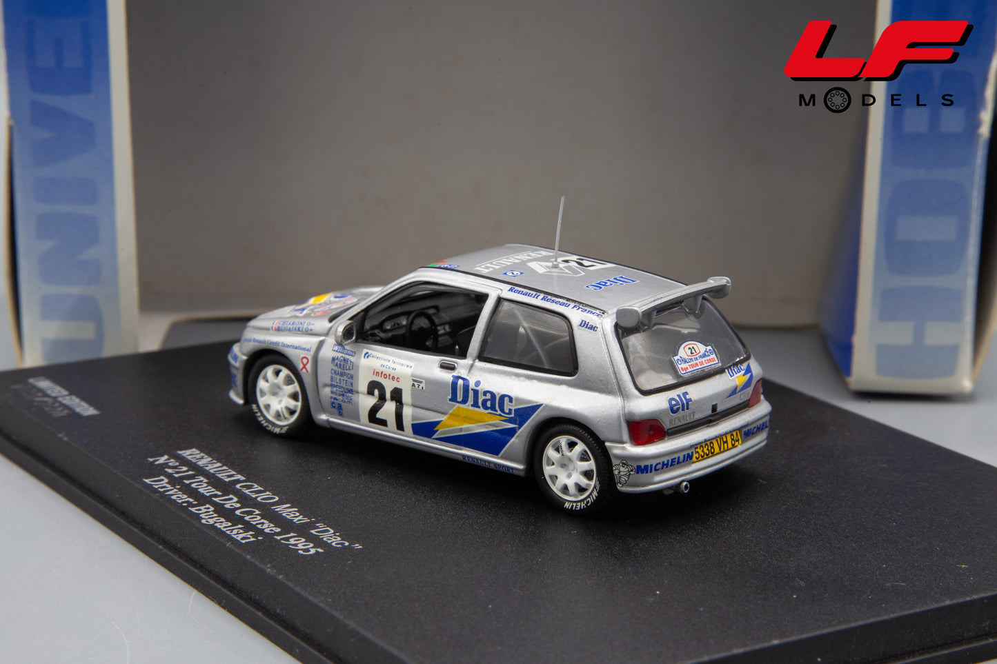 modellino renault clio maxi rally universal hobbies 1:43 posteriore