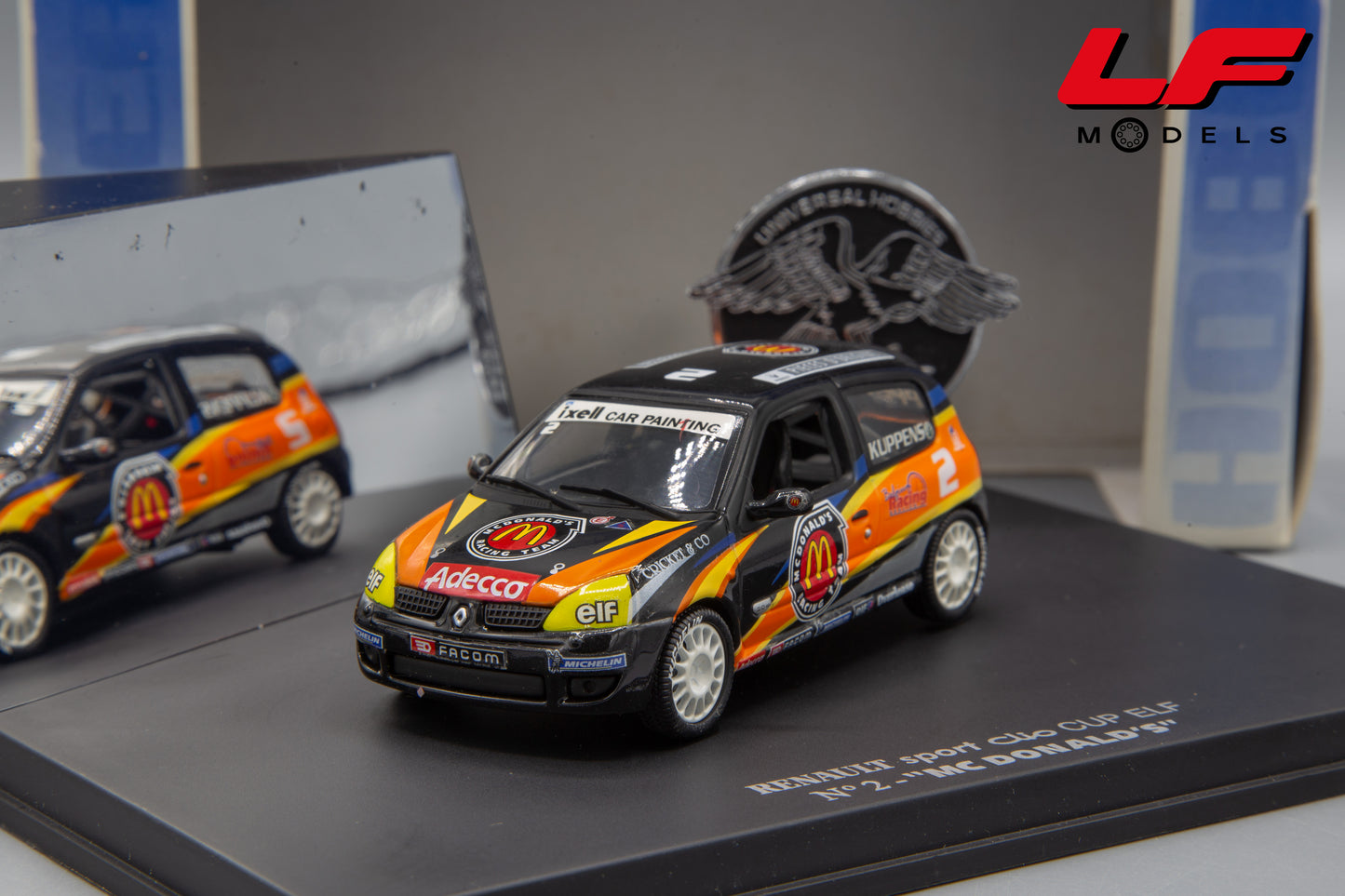UNIVERSAL HOBBIES RENAULT SPORT CLIO CUP ELF N°2 "MC DONALDS" 1:43