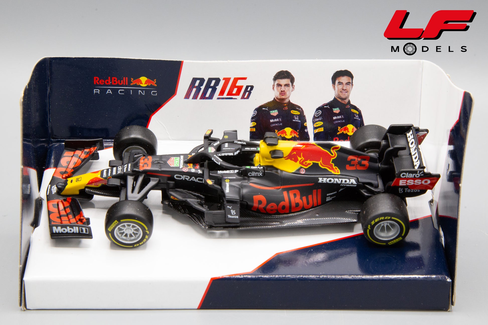 modellino redbull rb16b burago 1:43 frontale