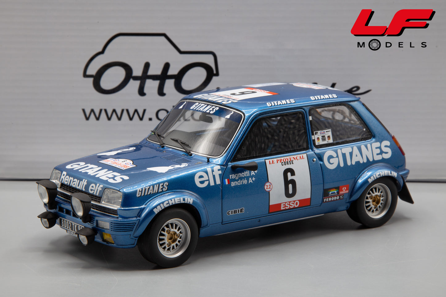 modellino renault 5 alpine ottomobile 1:18 frontale