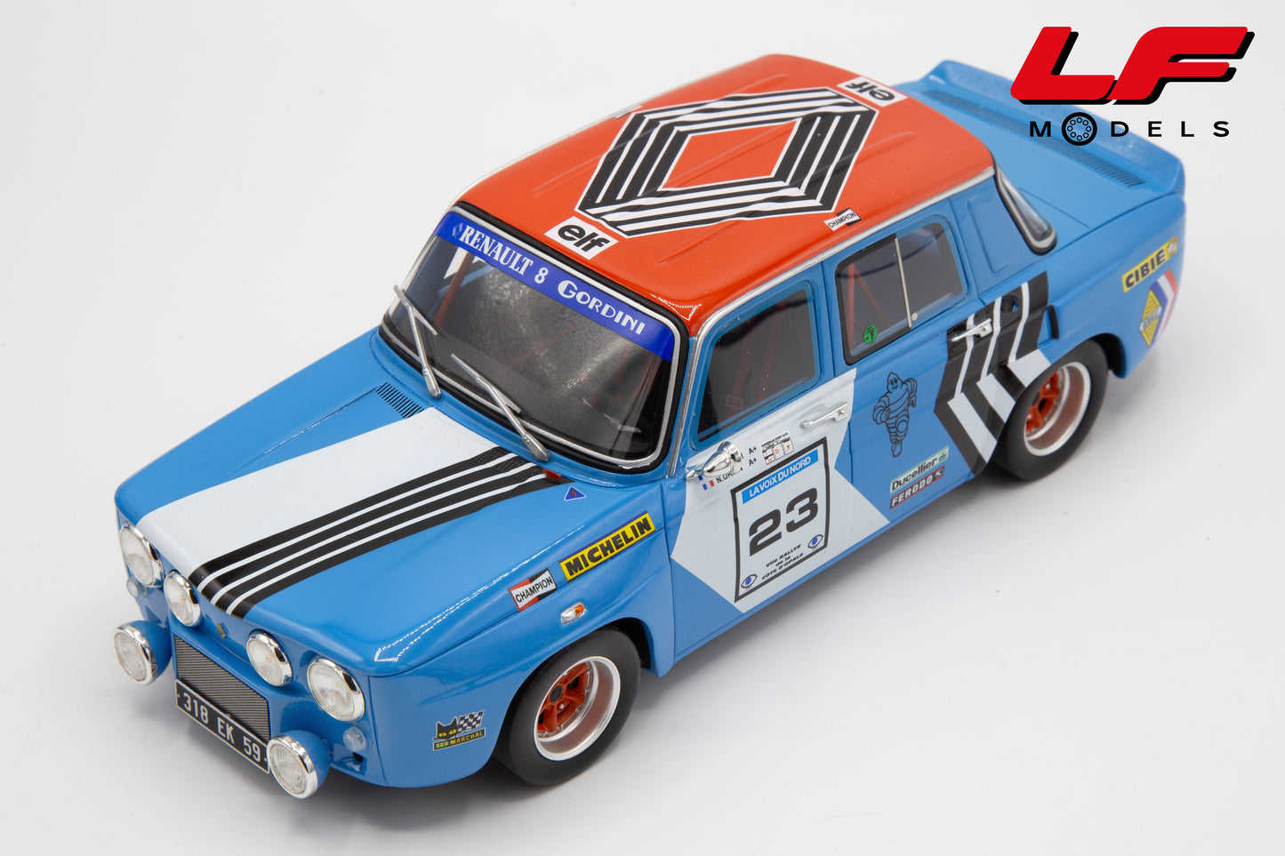 modellino renault 8 gordini rally ottomobile 1:18