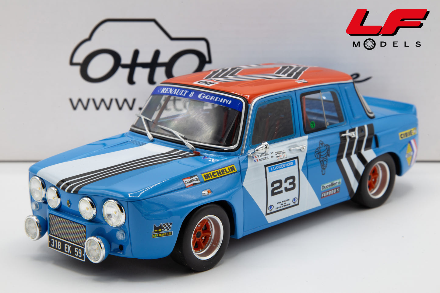 modellino renault 8 gordini rally ottomobile 1:18