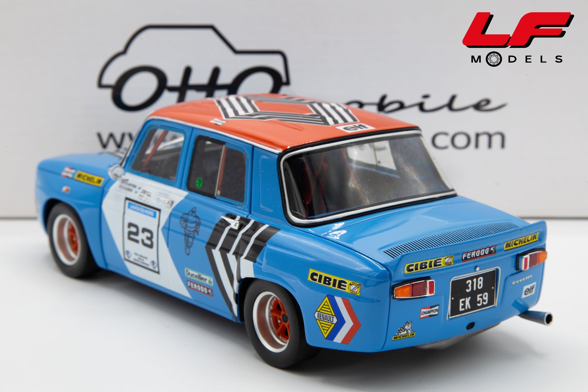 modellino renault 8 gordini rally ottomobile 1:18