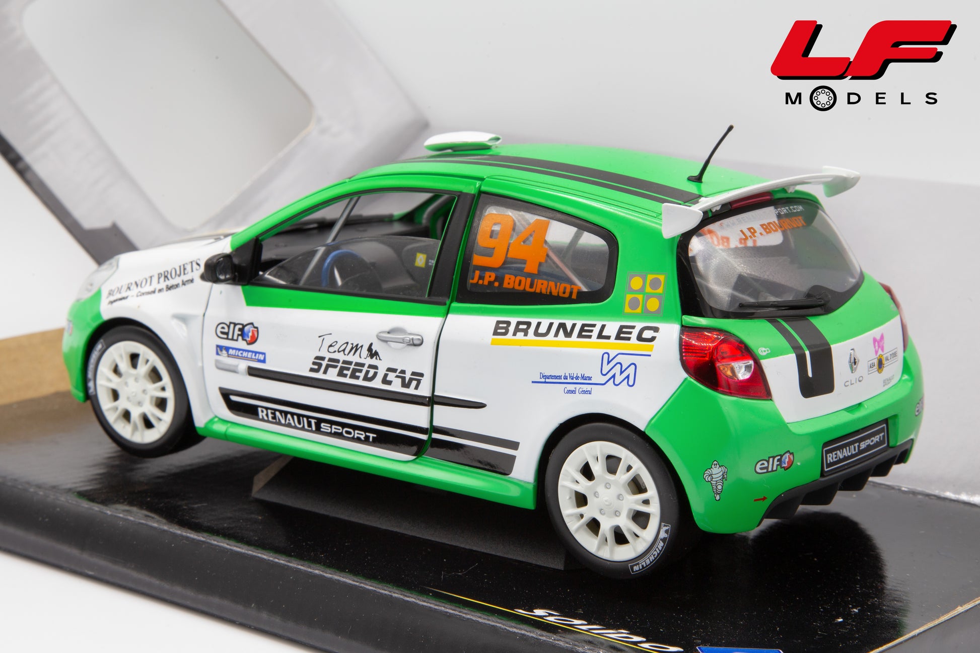 modellino renault clio solido 1:18 posteriore