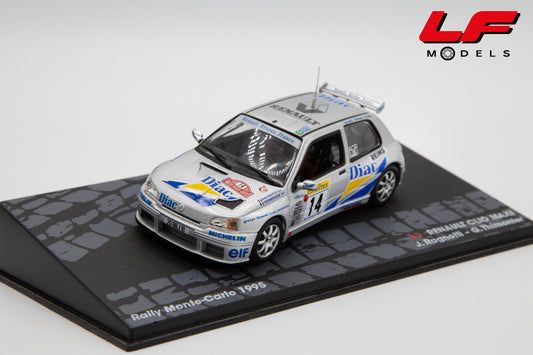 modellino renault clio maxi rally montecarlo edicola 1:43 vista frontale