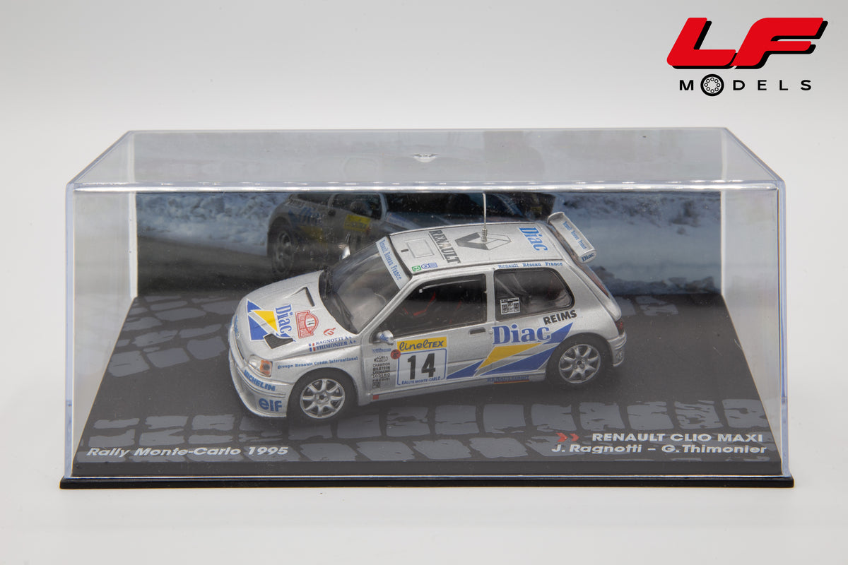 modellino renault clio maxi rally montecarlo edicola 1:43 vista teca
