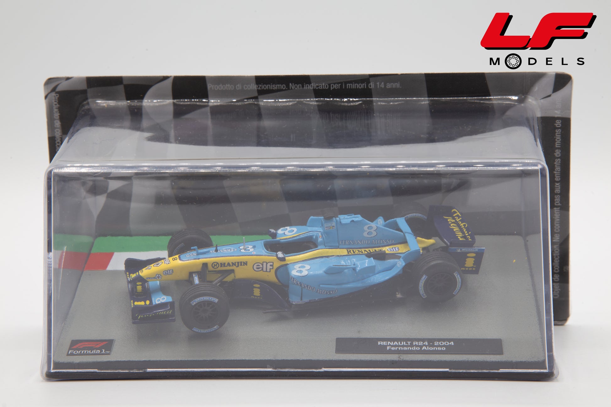modellino renault r24 alonso edicola 1:43 frontale