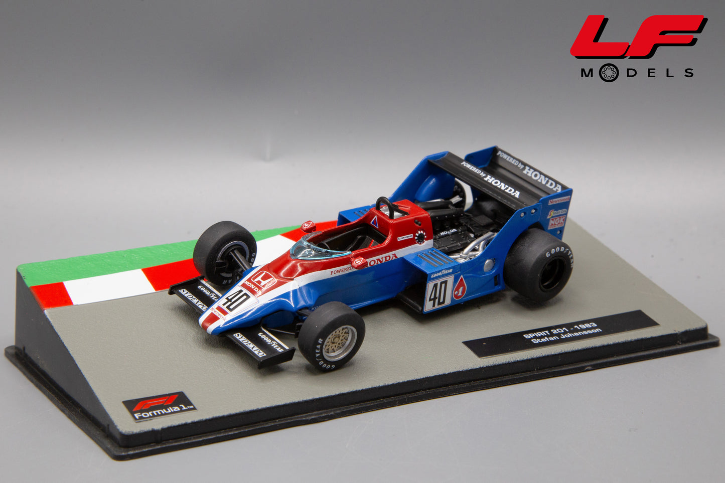 modellino spirit 201 johansson edicola 1:43 vista frontale