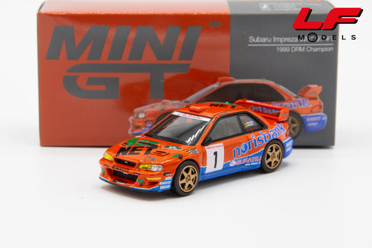 modellino subaru impreza rally mini gt 1:64 frontale