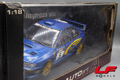 AUTOART SUBARU IMPREZA S5 WRC '99 TDC RALLY FRANCIA 1999 BURNS 1:18