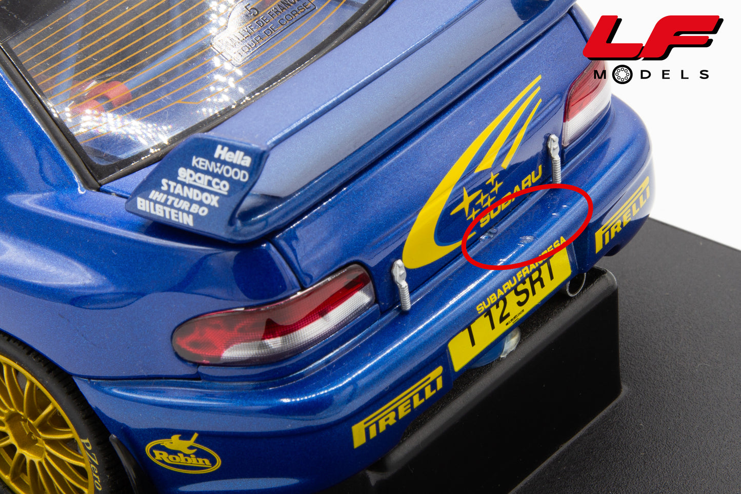 AUTOART SUBARU IMPREZA S5 WRC '99 TDC RALLY FRANCIA 1999 BURNS 1:18