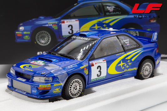 modellino subaru impreza rally sunstar 1:18 frontale