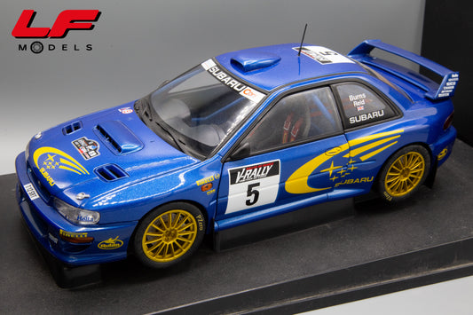 AUTOART SUBARU IMPREZA S5 WRC '99 TDC RALLY FRANCIA 1999 BURNS 1:18