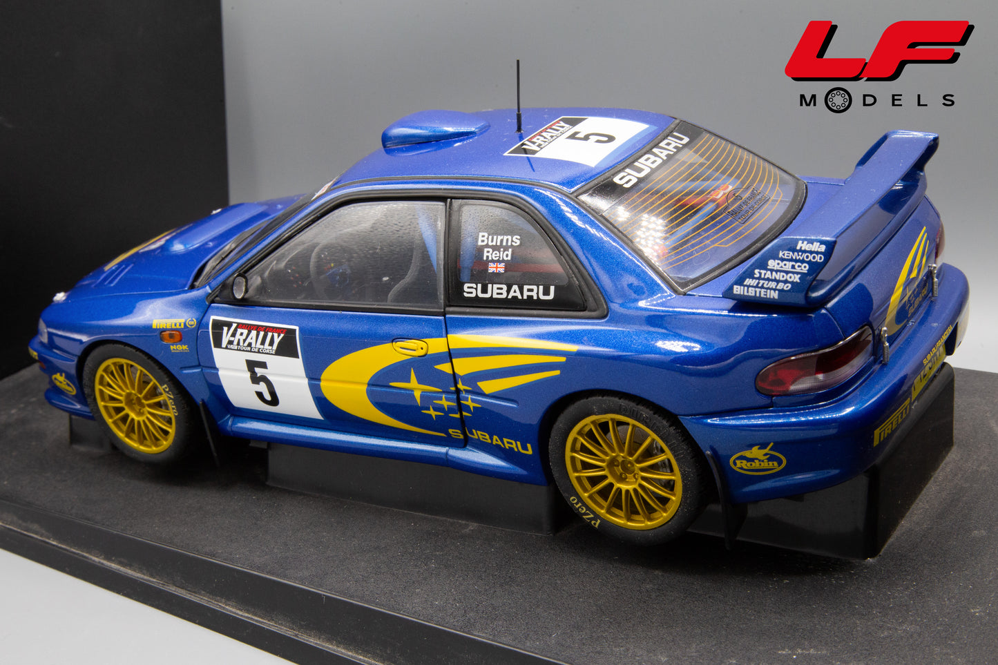 AUTOART SUBARU IMPREZA S5 WRC '99 TDC RALLY FRANCIA 1999 BURNS 1:18