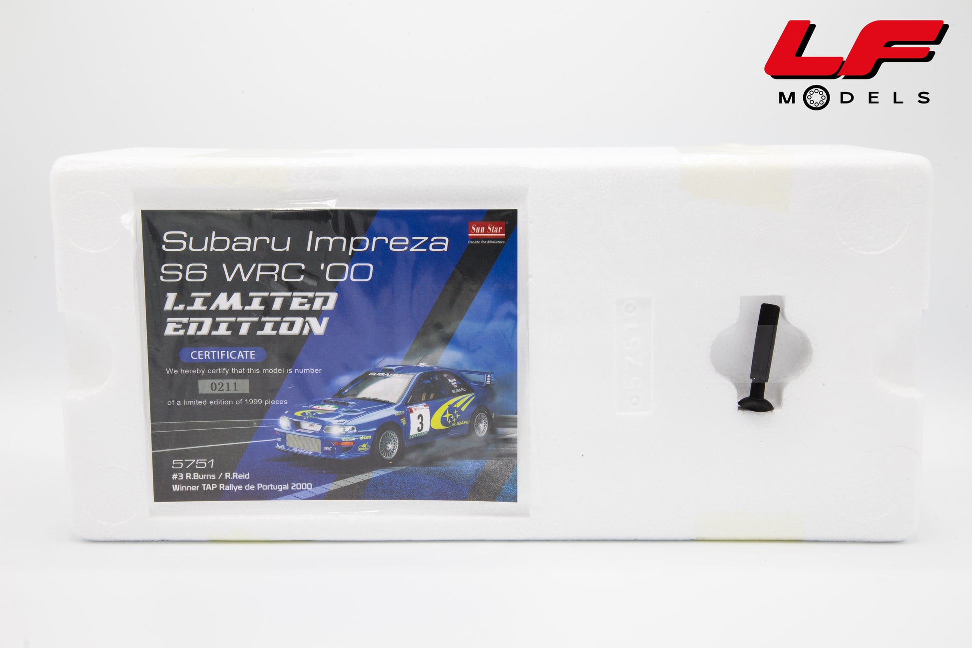 modellino subaru impreza rally sunstar 1:18 scatola
