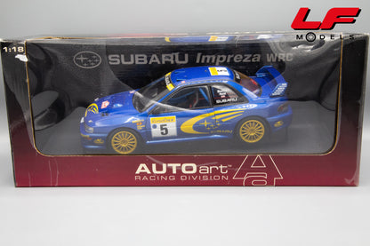 modellino subaru impreza rally autoart 1:18 scatola