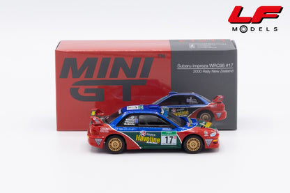 modellino subaru impreza rally new zeland mini gt 1:64 MGT01211-L vista laterale