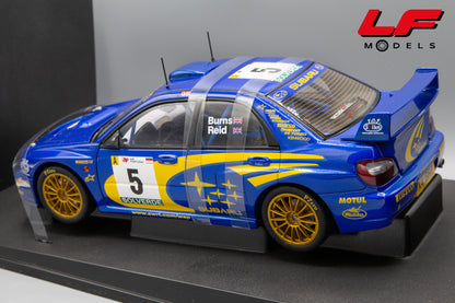 modellino subaru impreza rally autoart 1:18 posteriore