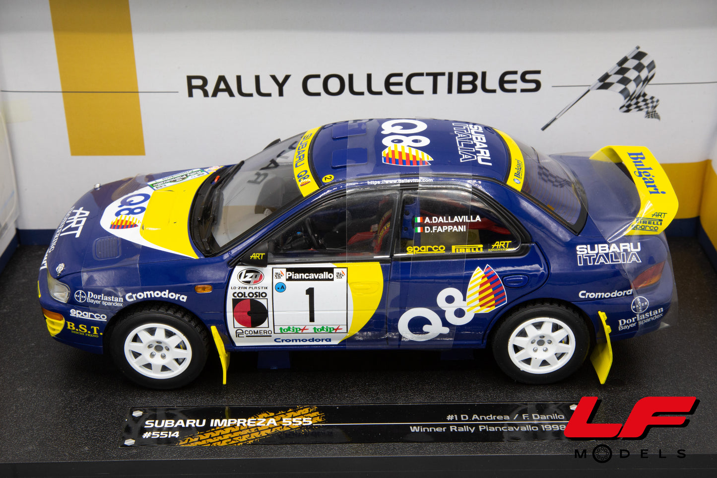 modellino subaru impreza rally sunstar 1:18 laterale