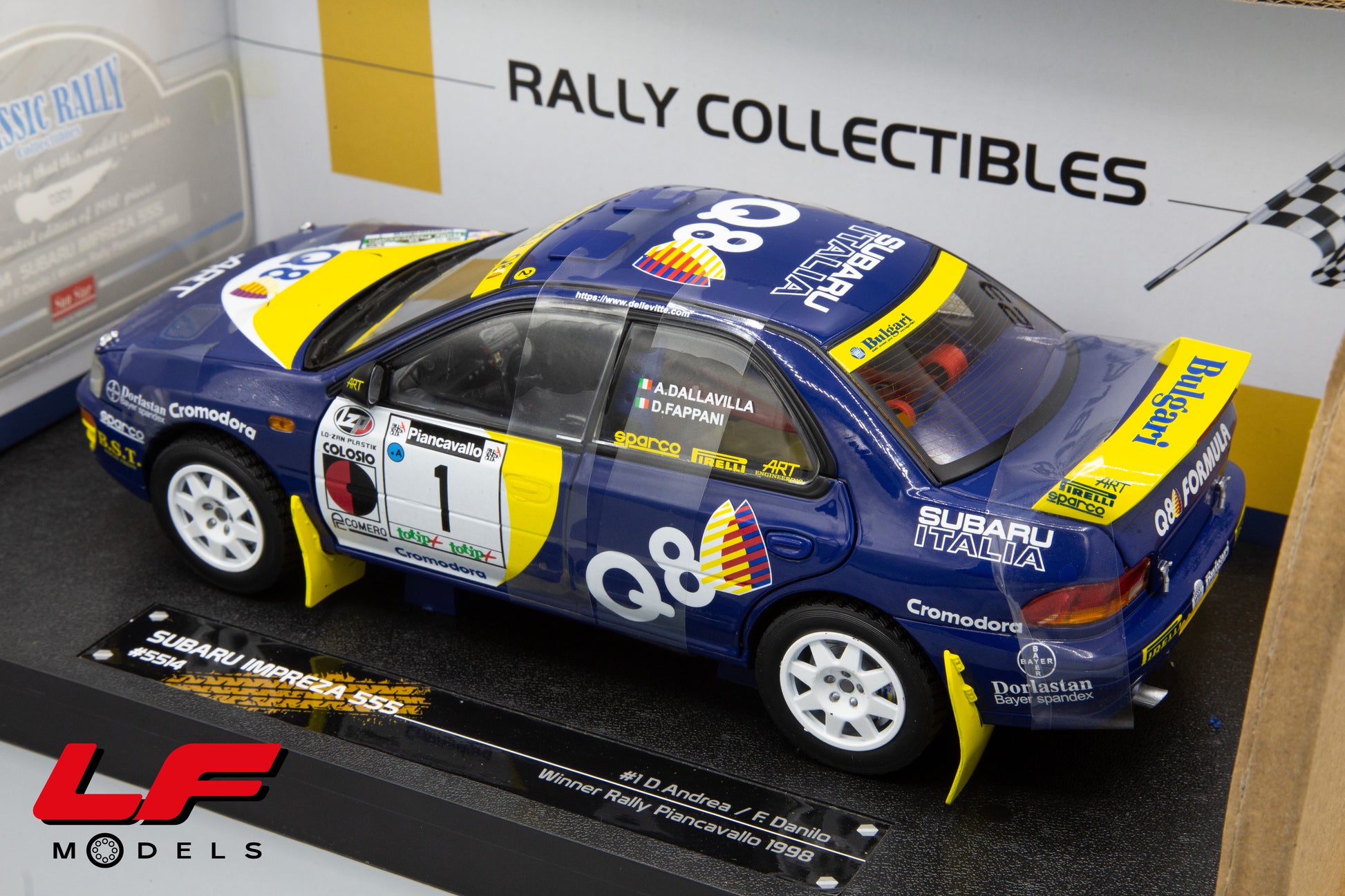 modellino subaru impreza rally sunstar 1:18 posteriore