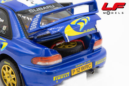 modellino subaru impreza rally rac lombard sunstar 1:18 5781 vista posteriore