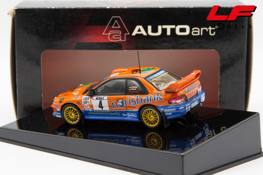 modellino subaru impreza adac rally autoart 1:43 posteriore