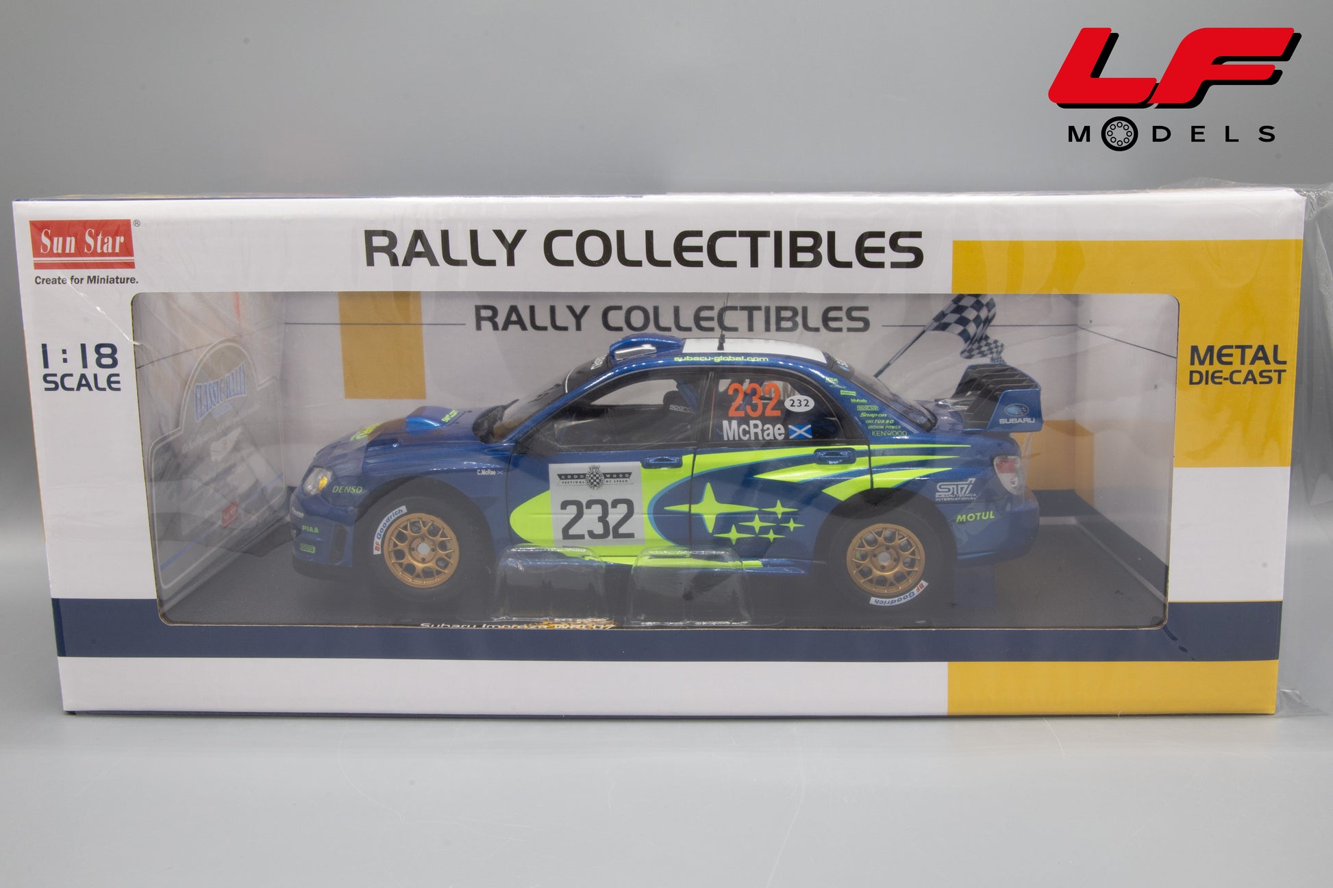 modellino subaru impreza rally 1:18
