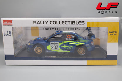 modellino subaru impreza rally 1:18