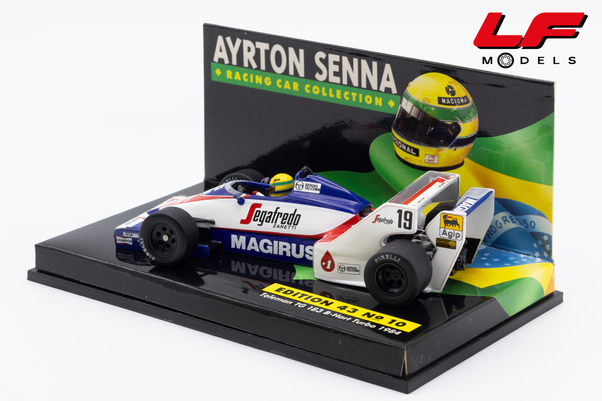 modellino toleman tg 183 b ayrton senna minichamps 1:43 vista posteriore
