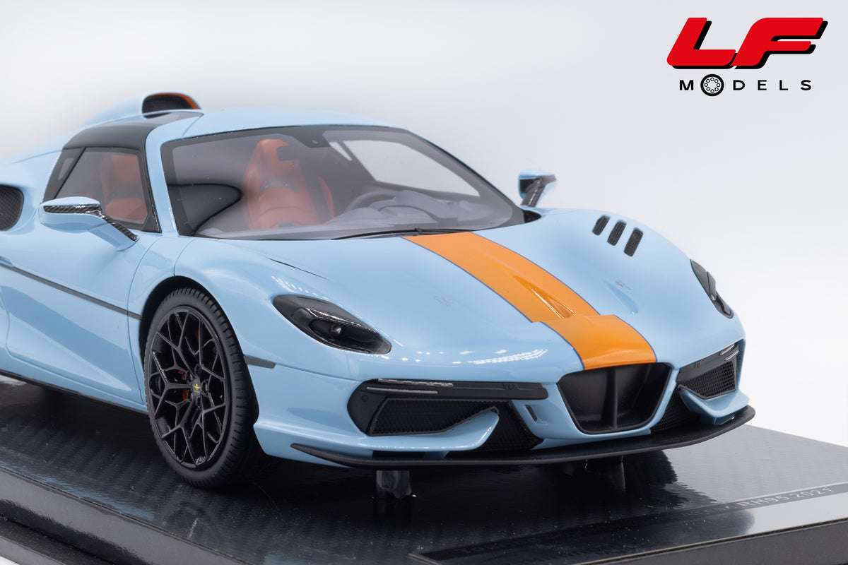 modellino touring superleggera rh95 tecnomodel 1:18  vista frontale
