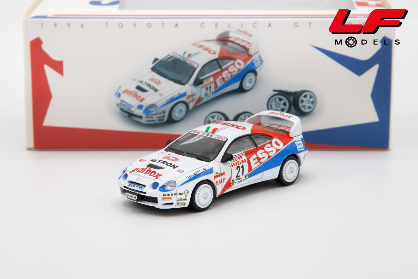 modellino toyota celica gt-four rally sanremo bm creation 1:64 BM64B0421 vista frontale