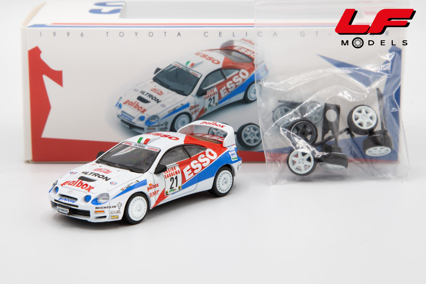 modellino toyota celica gt-four rally sanremo bm creation 1:64 BM64B0421 vista frontale