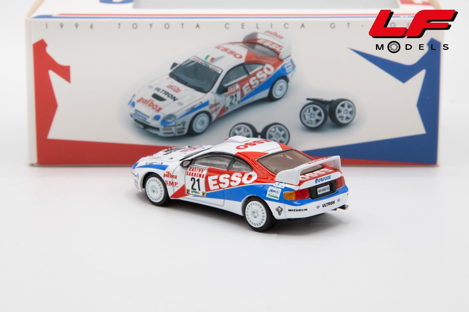 modellino toyota celica gt-four rally sanremo bm creation 1:64 BM64B0421 vista posteriore
