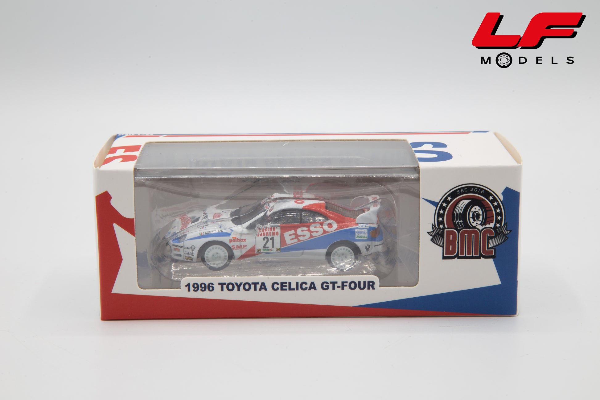 modellino toyota celica gt-four rally sanremo bm creation 1:64 BM64B0421 vista scatola