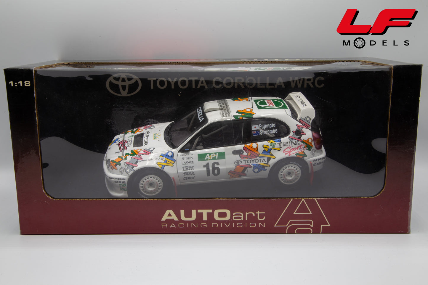 modellino toyota corolla autoart 1:18 scatola