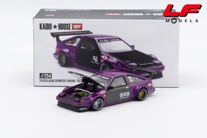 modellino toyota sprinter trueno kaido house mini gt 1:64 KHMG254 vista frontale