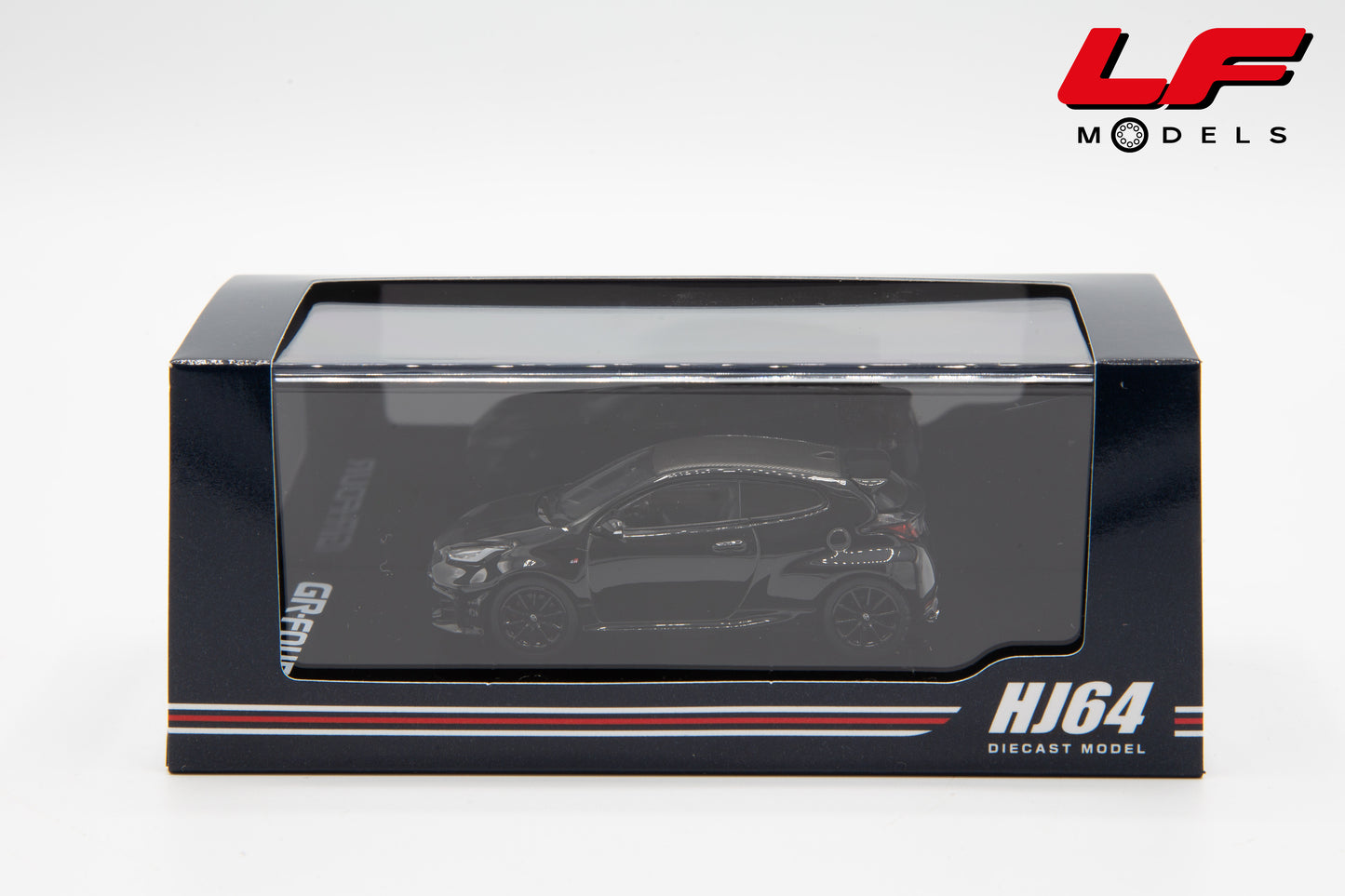 modellino toyota yaris gr nero ignition-model 1:64 HJ641087BK vista scatola