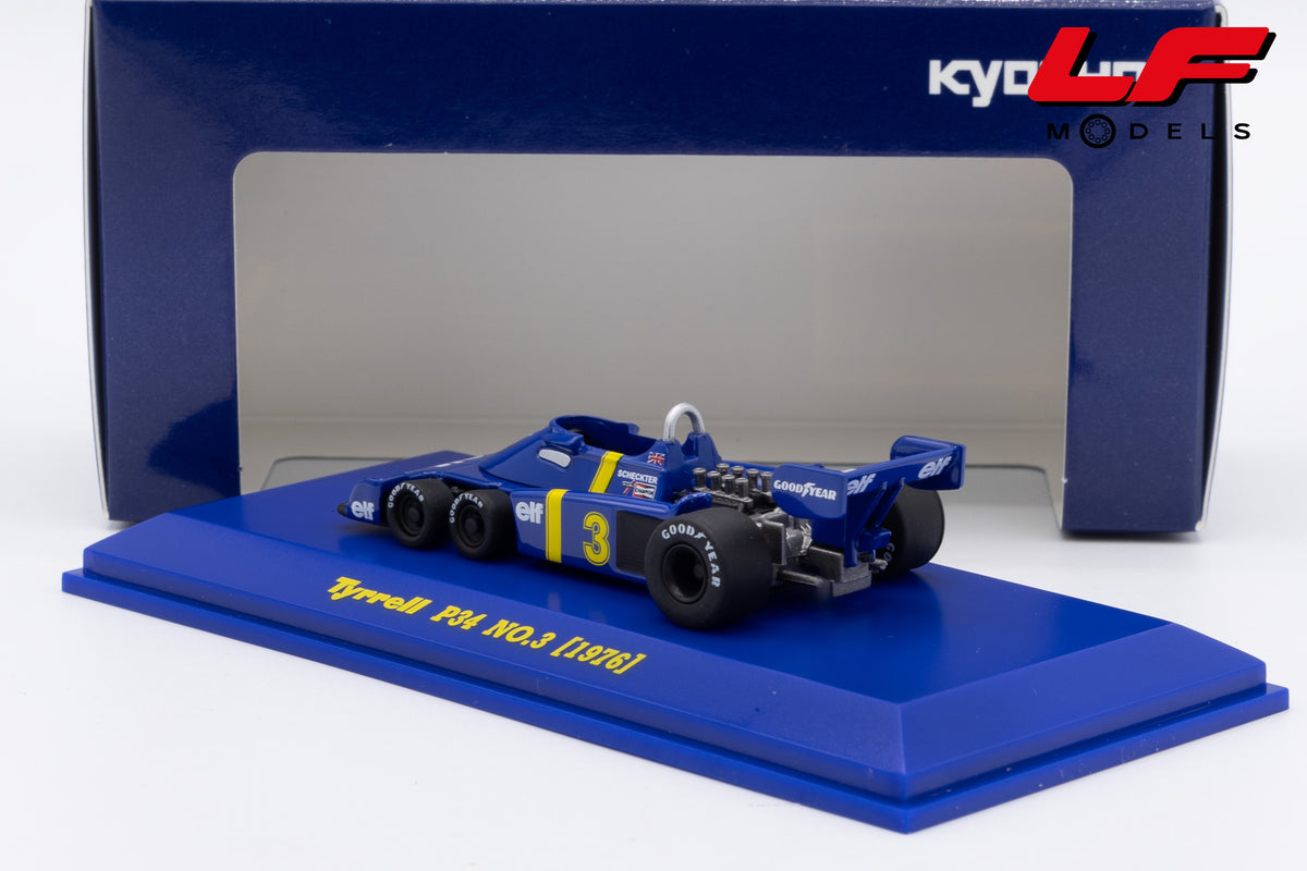 modellino tyrrell p34 n3 kyosho 1:64 07038B1 vista posteriore
