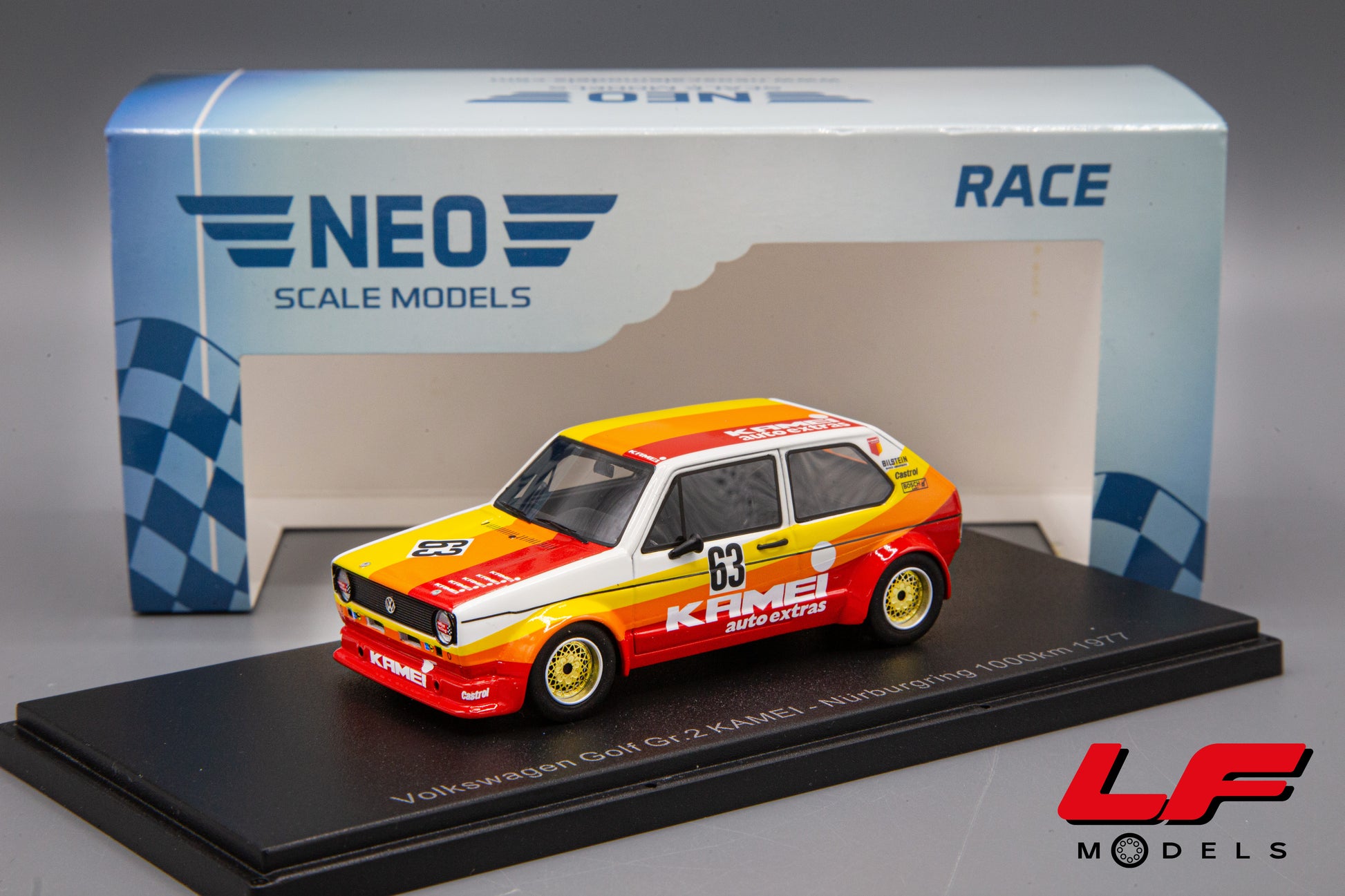 modellino volkswagen golf neo 1:43 frontale